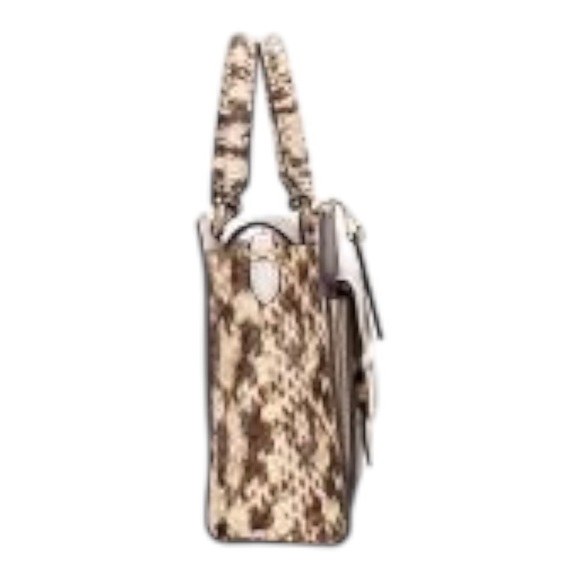 COACH PEPPER Mini Crossbody Signature Canvas Snakeskin Leather C7227 NWT - Picture 2 of 6